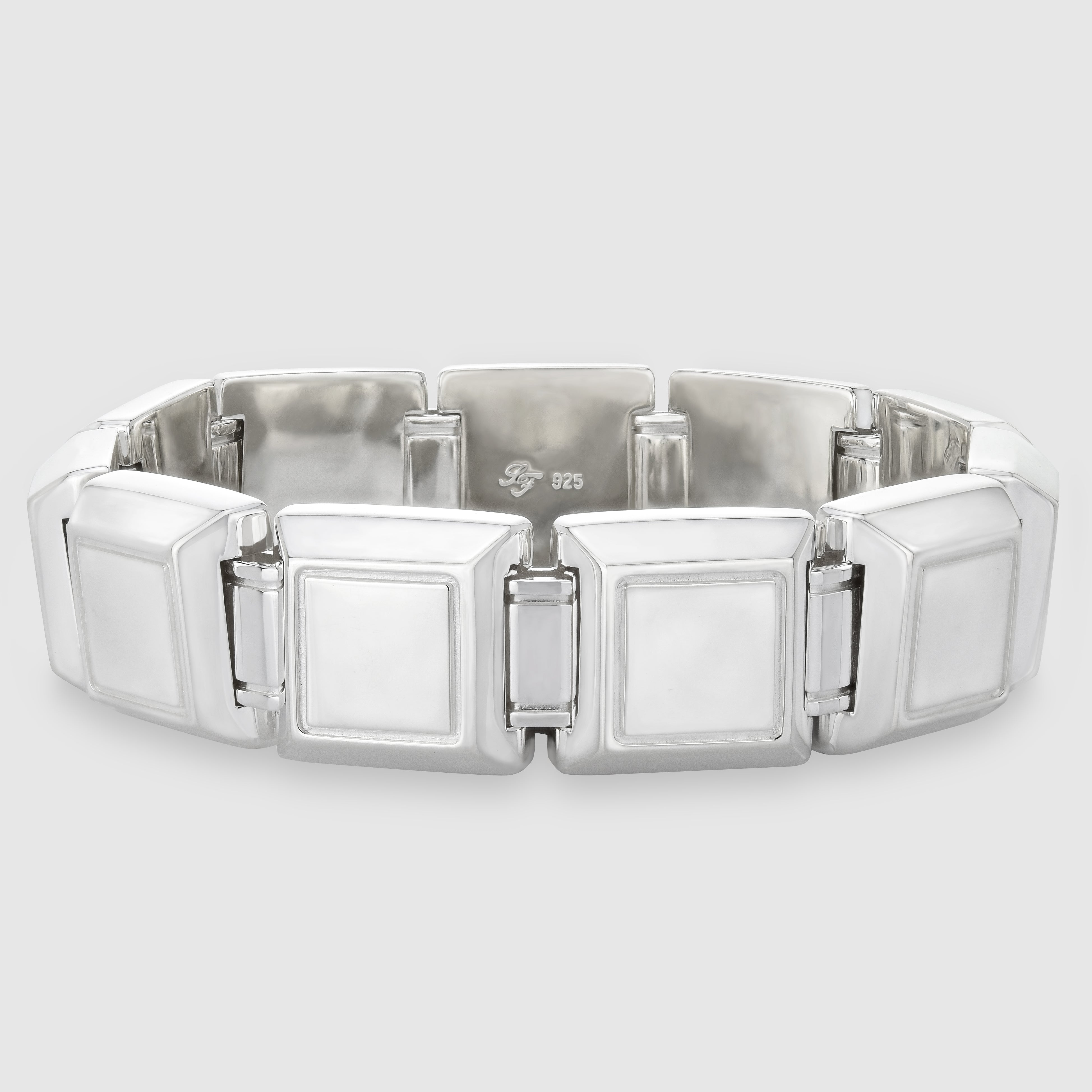Cube Chain Bracelet, Silver