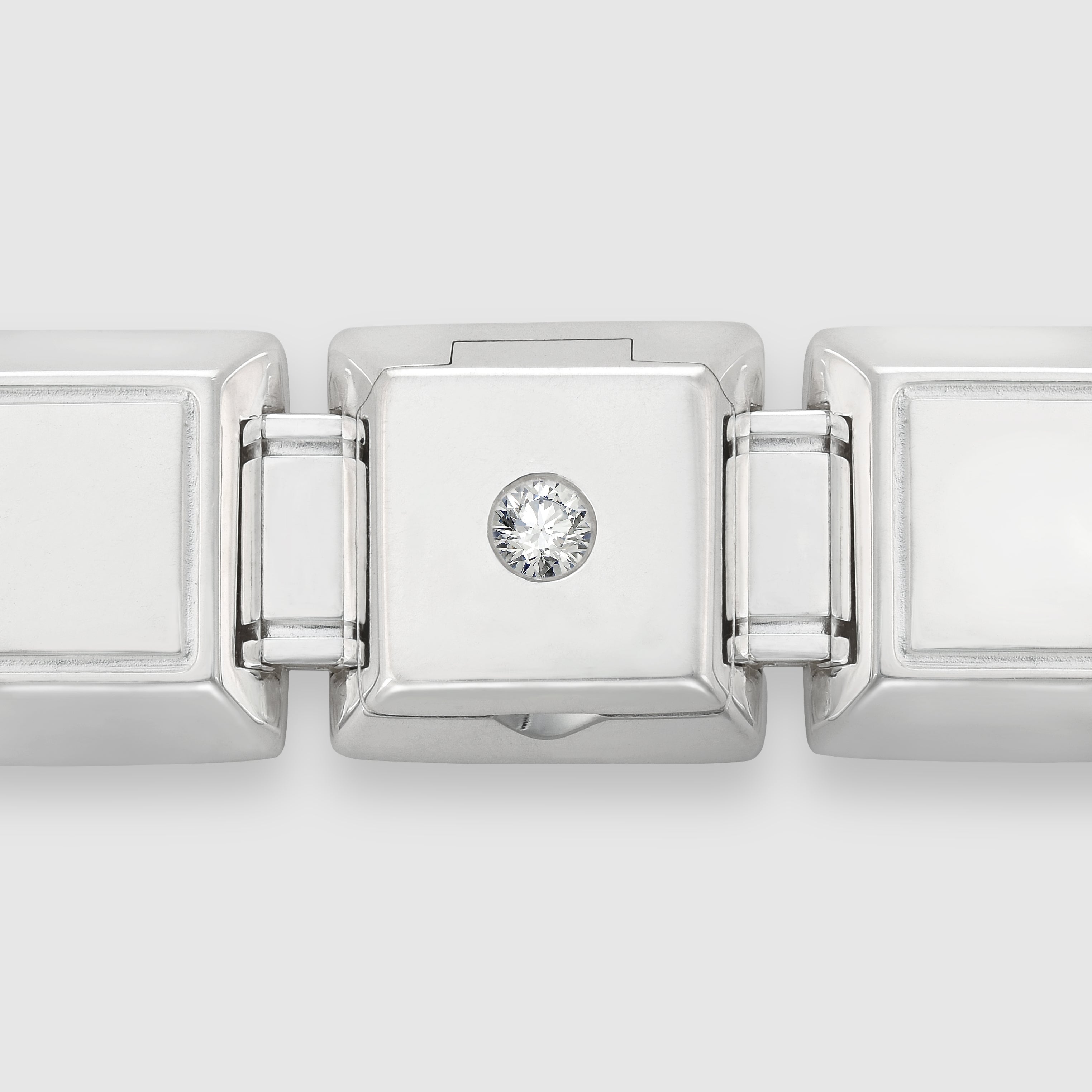 Cube Chain Bracelet, Silver