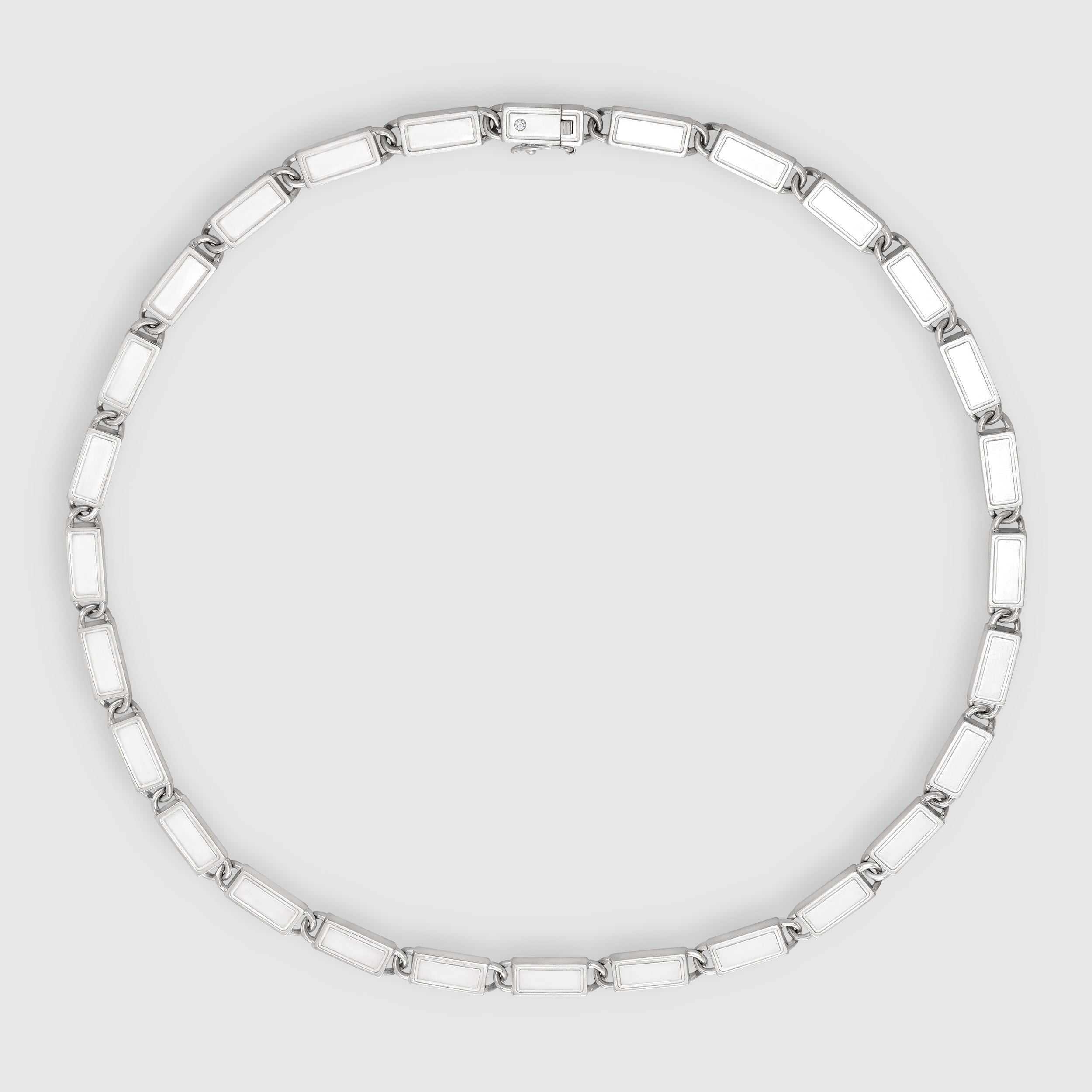 ID Tag Chain Necklace, Silver