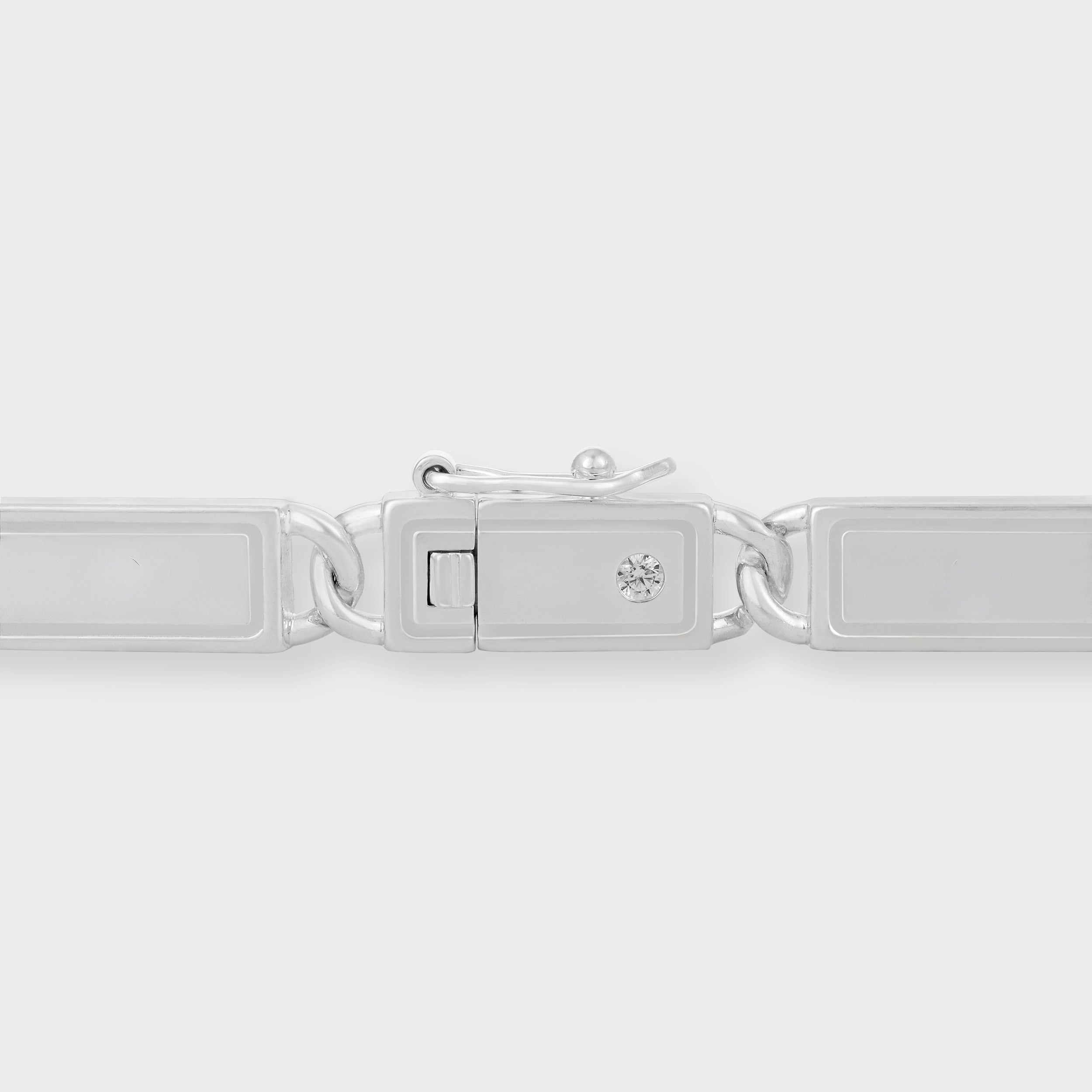 ID Tag Chain Necklace, Silver