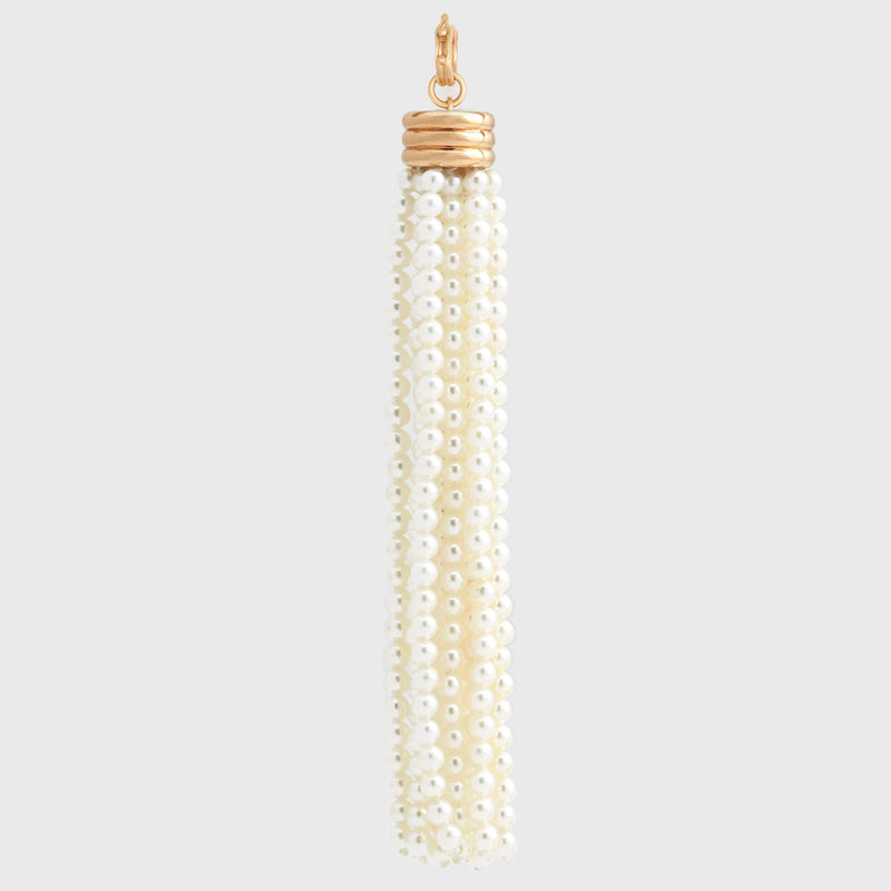 Triple Tassel Akoya Pearl Pendant, 18K Yellow Gold, Long