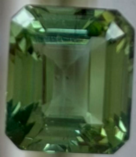 Green Tourmaline Emerald Bezel Set Charm Pendant, 18K Yellow Gold, 6.73ctxx