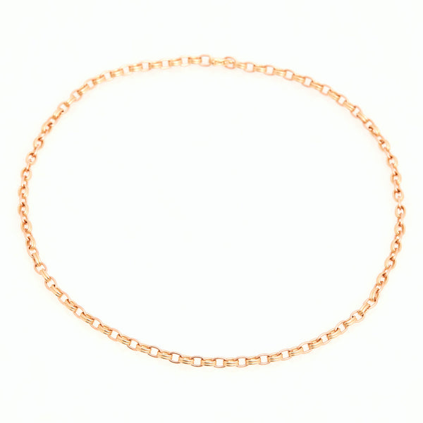 Double Chain Necklace, 18K Yellow Gold, Medium Link, 16"