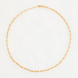 Column Chain Necklace, 18K Yellow Gold, Small Link, 16"