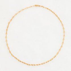 Column Chain Necklace, 18K Yellow Gold, Small Link, 20"