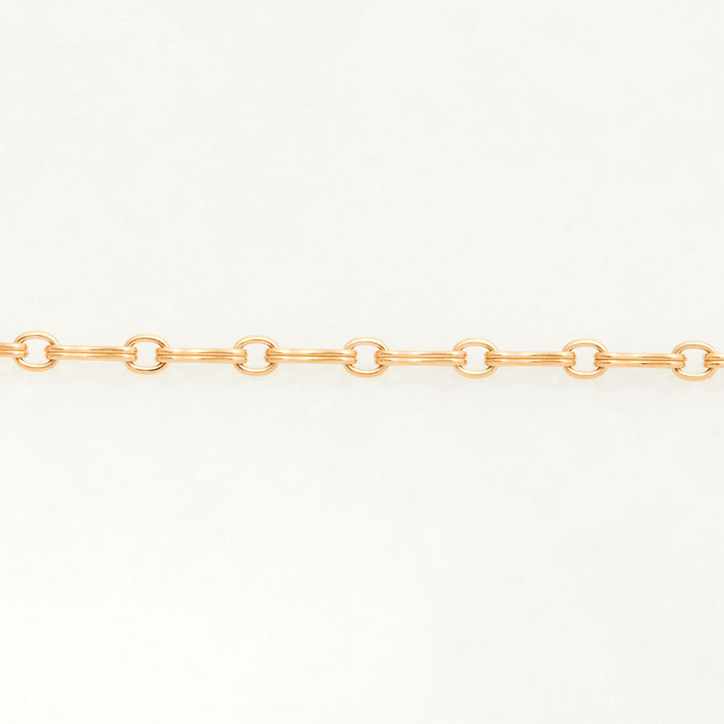 Column Chain Necklace, 18K Yellow Gold, Small Link, 25"