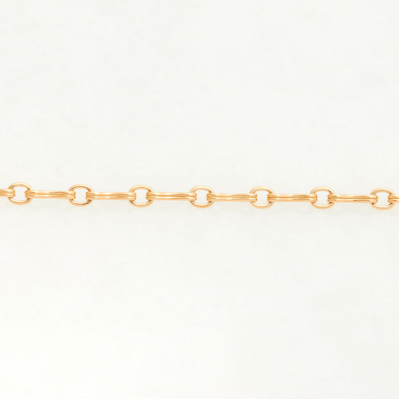 Column Chain Necklace, 18K Yellow Gold, Small Link, 18"
