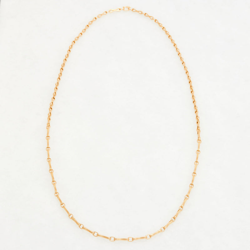Column Chain Necklace, 18K Yellow Gold, Medium Link, 32"