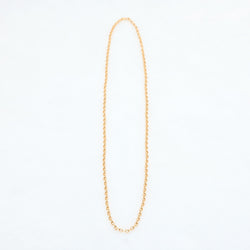 Double Chain Necklace, 18K Yellow Gold, Medium Link, 32"