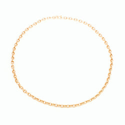 Double Chain Necklace, 18K Yellow Gold, Medium Link, 18"