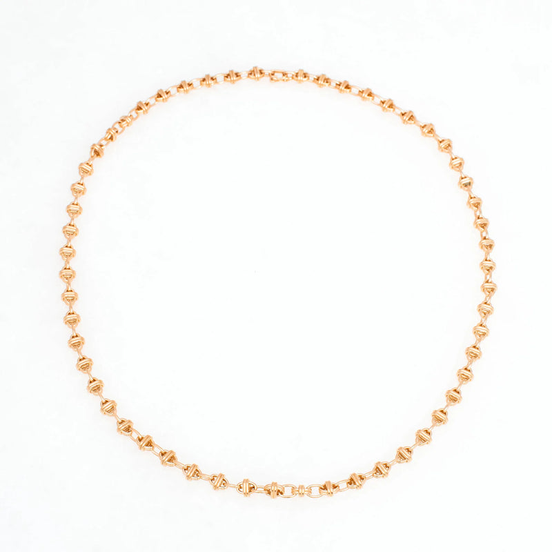 Oval Chain Necklace, 18K Yellow Gold, Small Link, 16"
