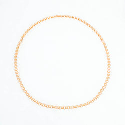 Triple Chain Necklace, 18K Yellow Gold, Small Link, 25"