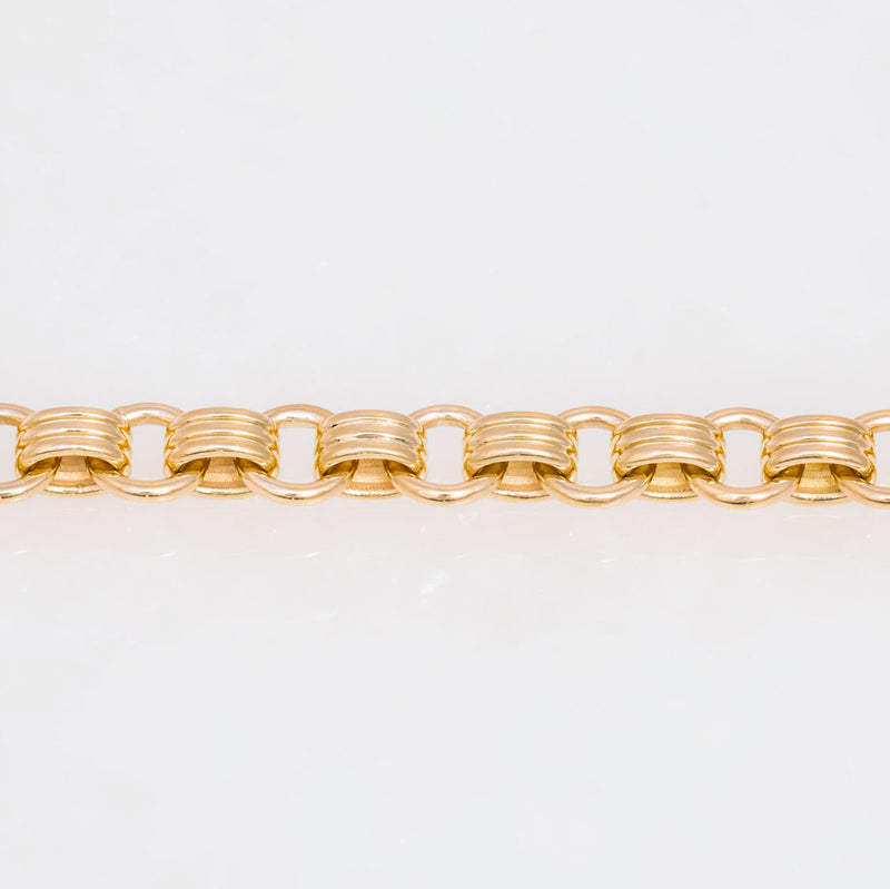 Triple Chain Necklace, 18K Yellow Gold, Small Link, 20"