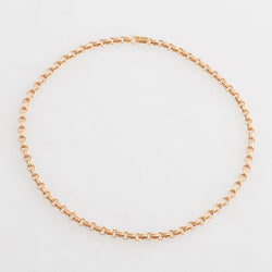 Double Chain Necklace, 18K Yellow Gold, Small Link, 18"