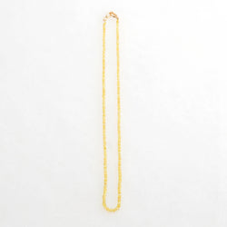 Rondelle Yellow Sapphire Necklace 18K Yellow Gold, 16"