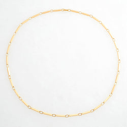Pyramid Chain Necklace, 18K Yellow Gold, Medium Link, 20"
