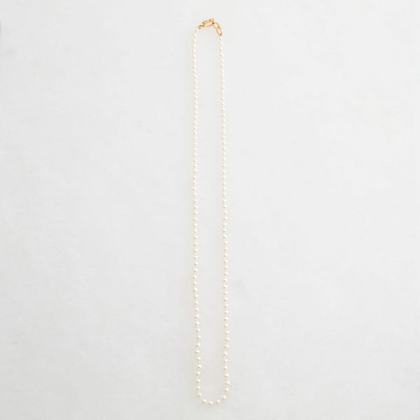 Akoya Pearl Necklace, 18K Yellow Gold, Small 18"